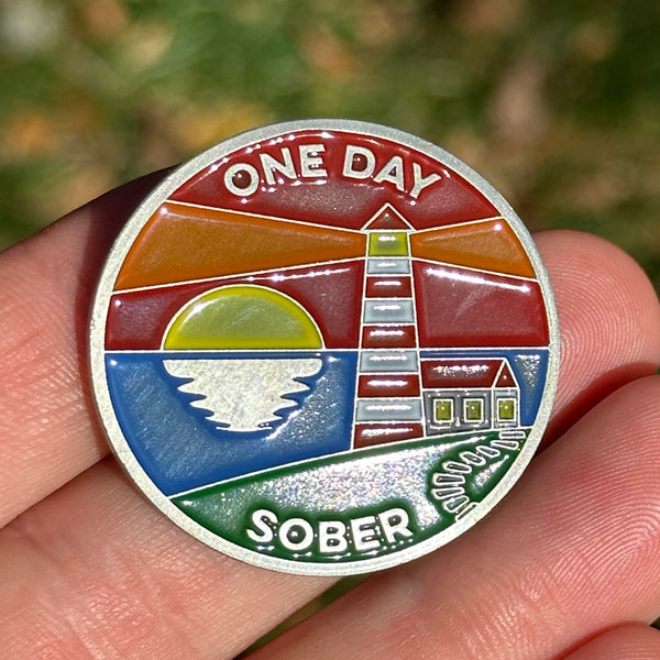 One Day Sober sobriety coin