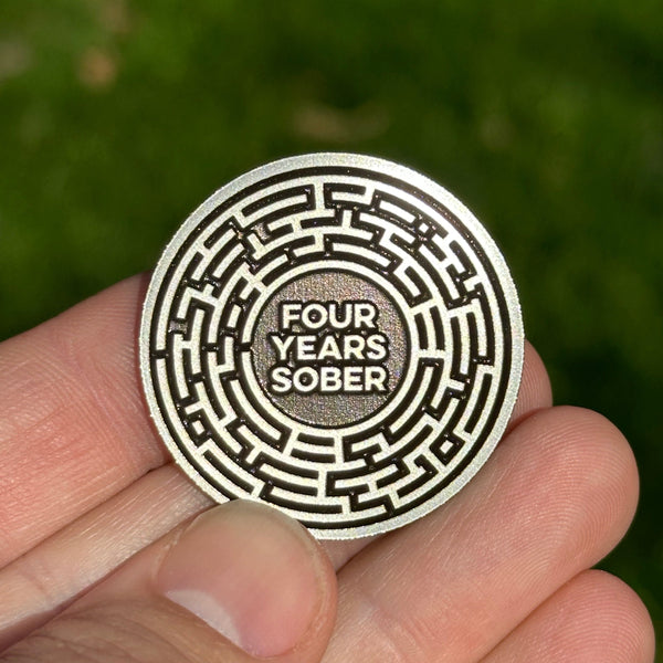 Custom Recovery Maze sobriety coin