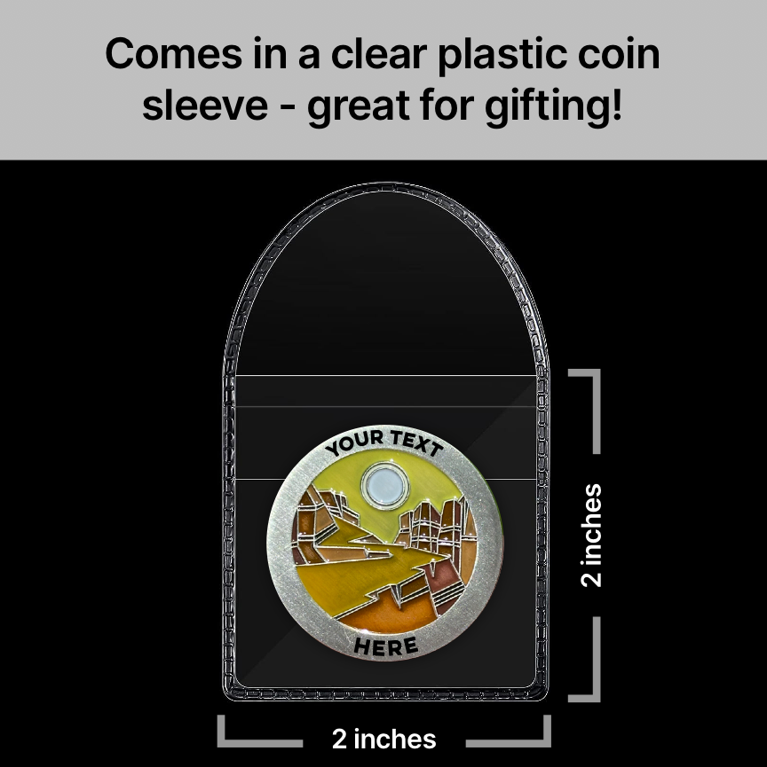 Custom Color Desert Canyon sobriety coin