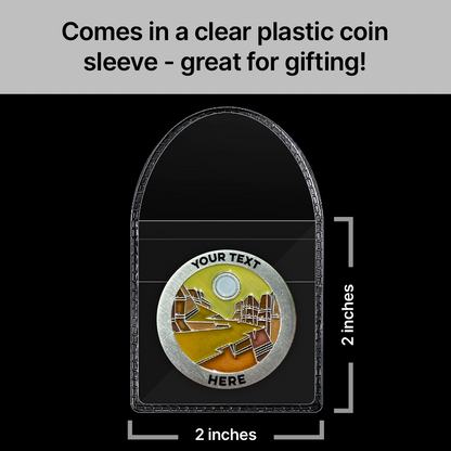 Custom Color Desert Canyon sobriety coin