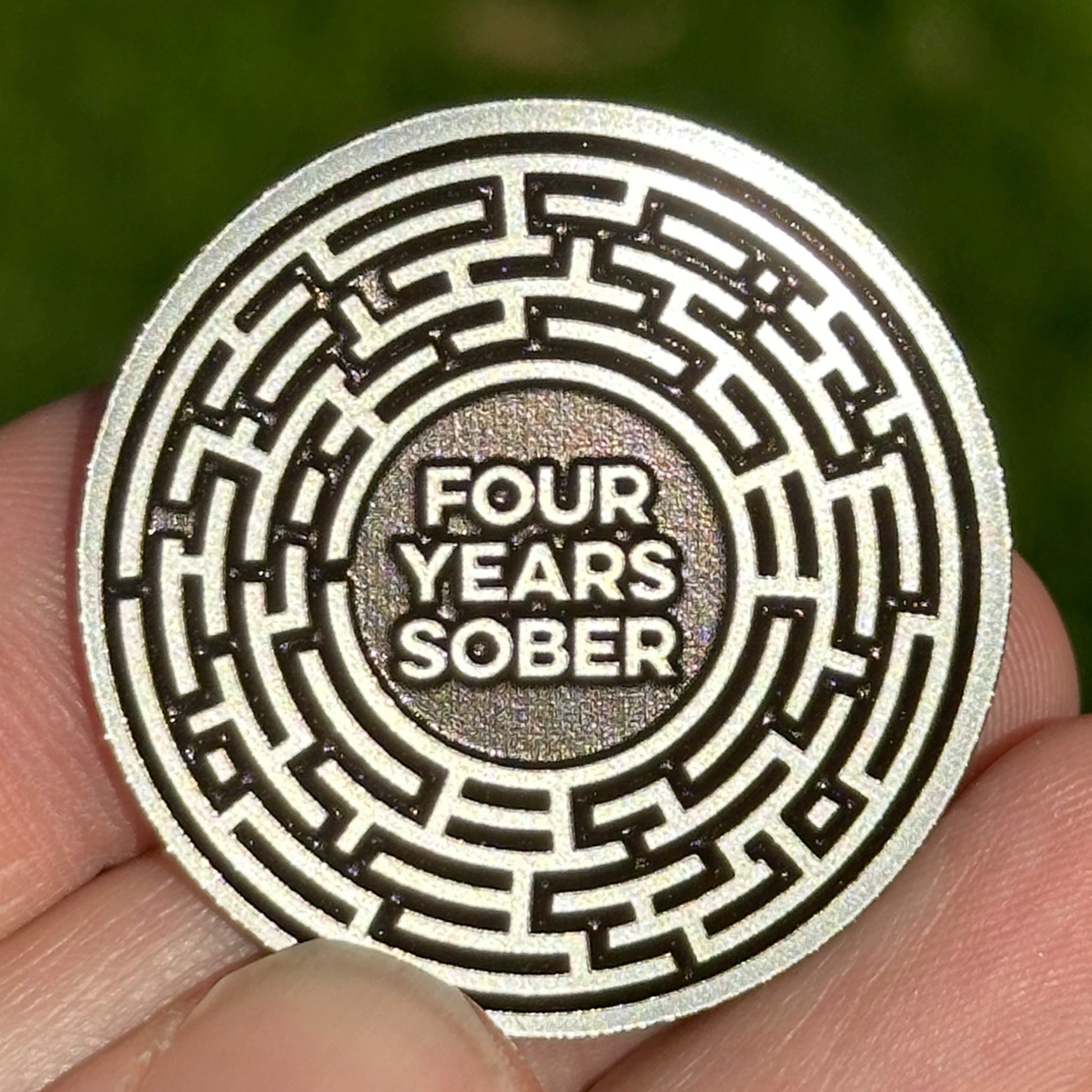 Custom Recovery Maze sobriety coin - The Achieve Mint