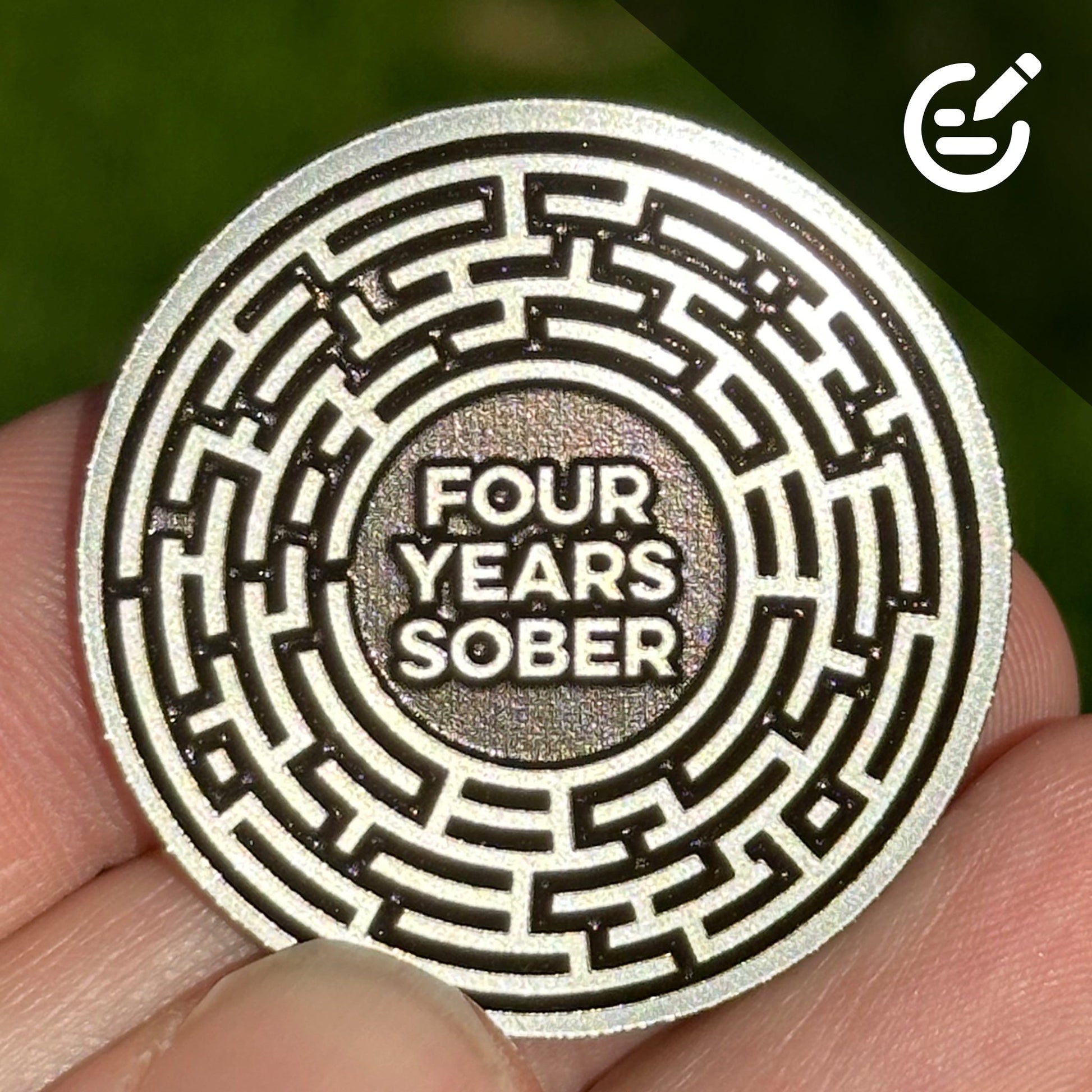 Custom Recovery Maze sobriety coin - The Achieve Mint