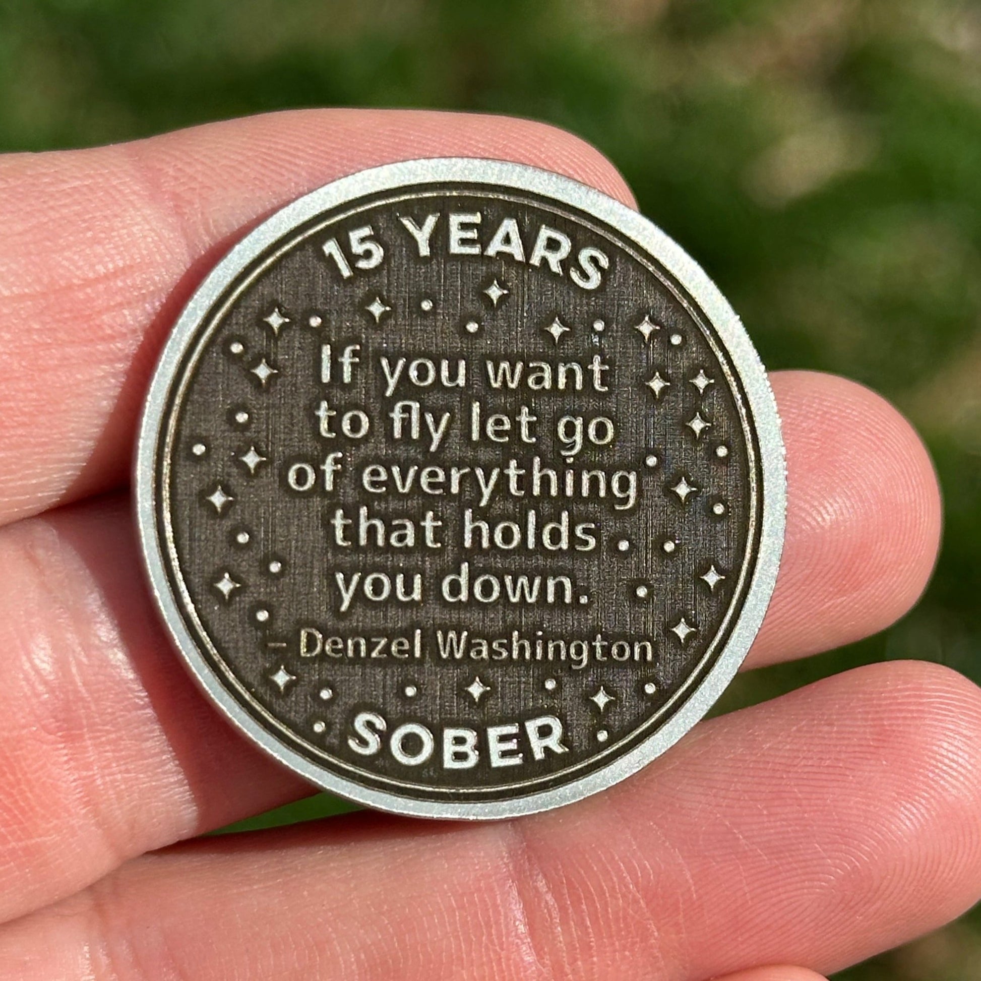 Custom Soaring Hawk sobriety coin - The Achieve Mint