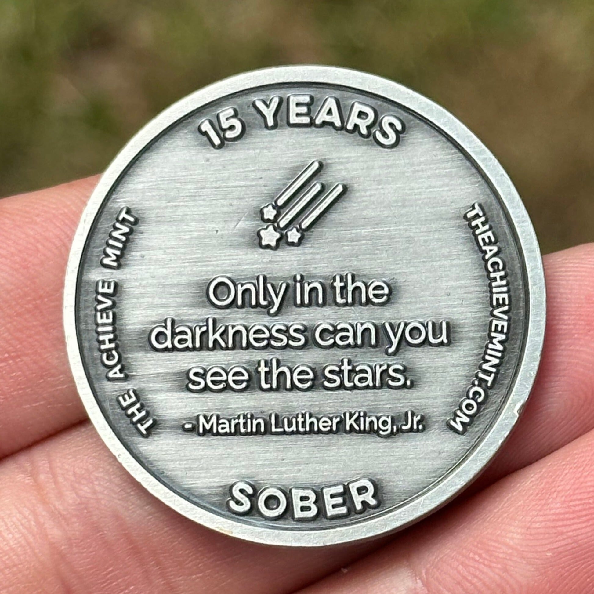 Fifteen Years sober sobriety coin - The Achieve Mint