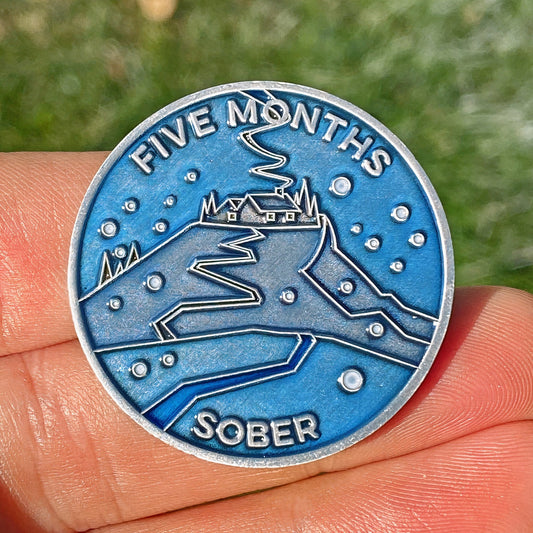 Five Months Sober sobriety coin - The Achieve Mint