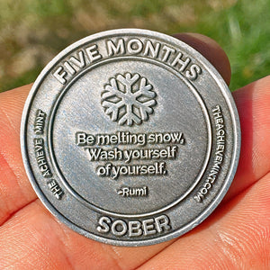 Five Months Sober sobriety coin The Achieve Mint 