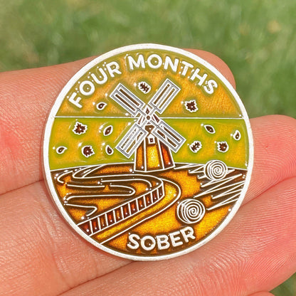 Four Months Sober sobriety coin - The Achieve Mint