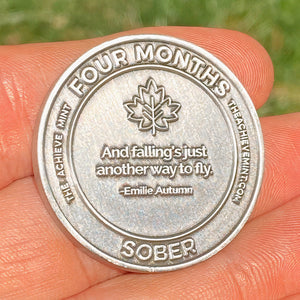 Four Months Sober sobriety coin The Achieve Mint 