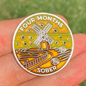 Four Months Sober sobriety coin The Achieve Mint Coin only 