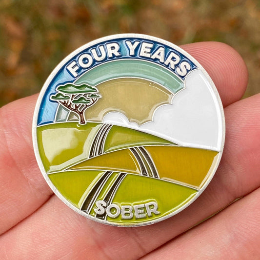 Four Years Sober sobriety coin - The Achieve Mint