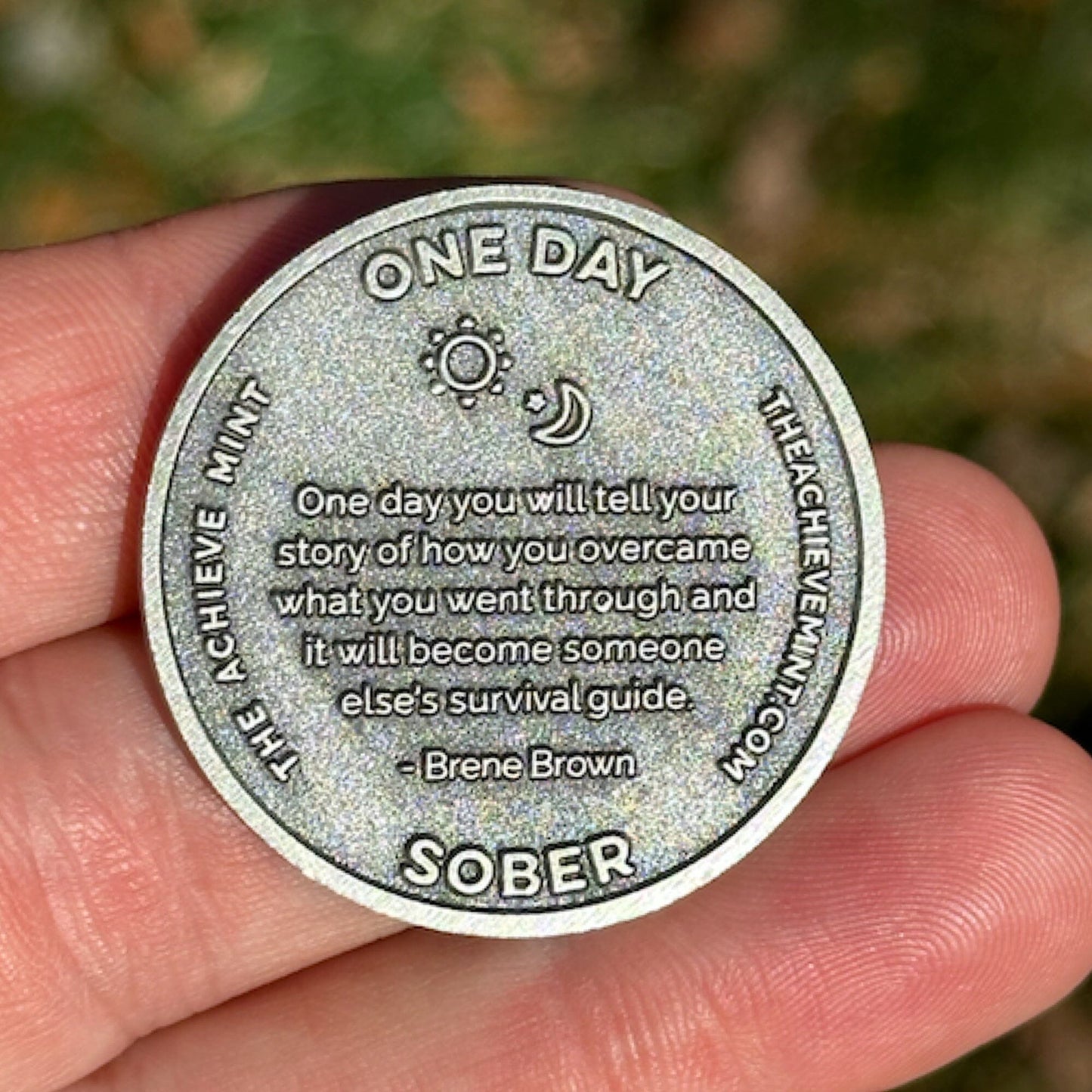 One Day Sober sobriety coin - The Achieve Mint