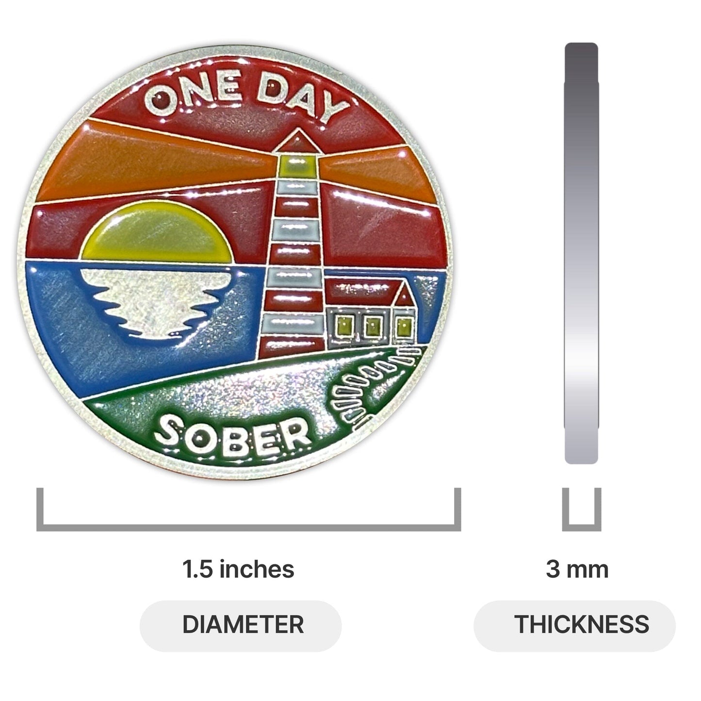 One Day Sober sobriety coin - The Achieve Mint