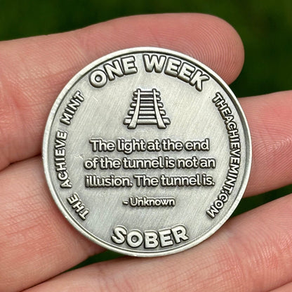 One Week Sober sobriety coin - The Achieve Mint