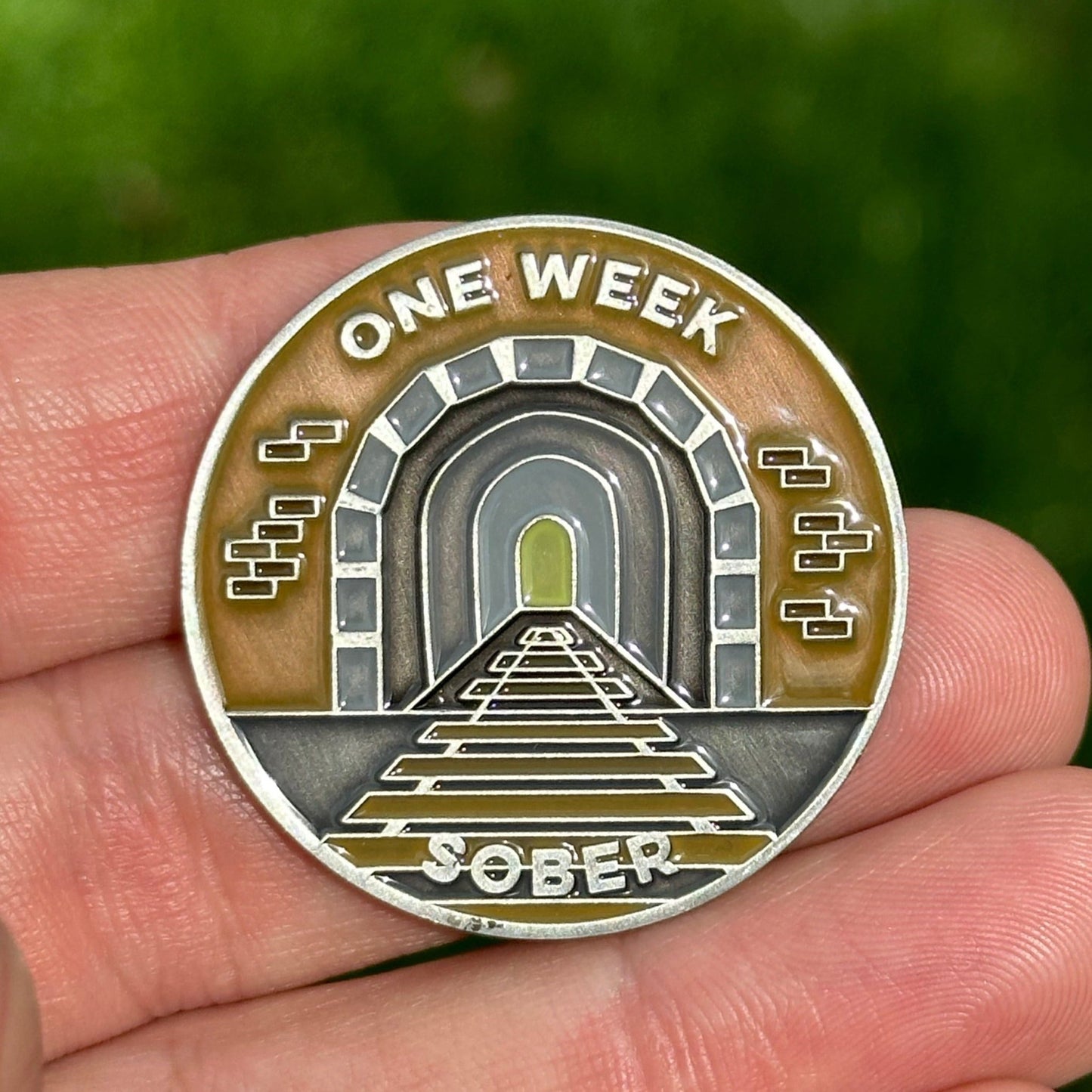 One Week Sober sobriety coin - The Achieve Mint