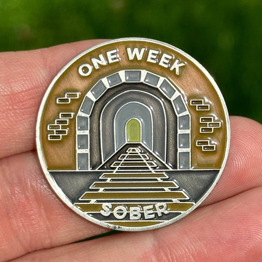 One Week Sober sobriety coin - The Achieve Mint