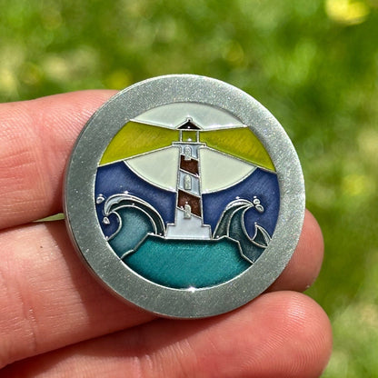 Personalized Color Stormy Weather Lighthouse coin - The Achieve Mint