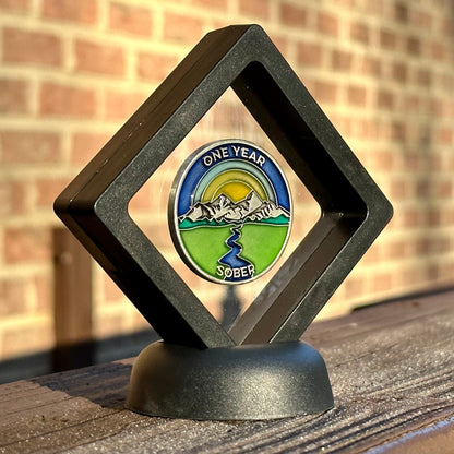 Sobriety coin display with stand - The Achieve Mint