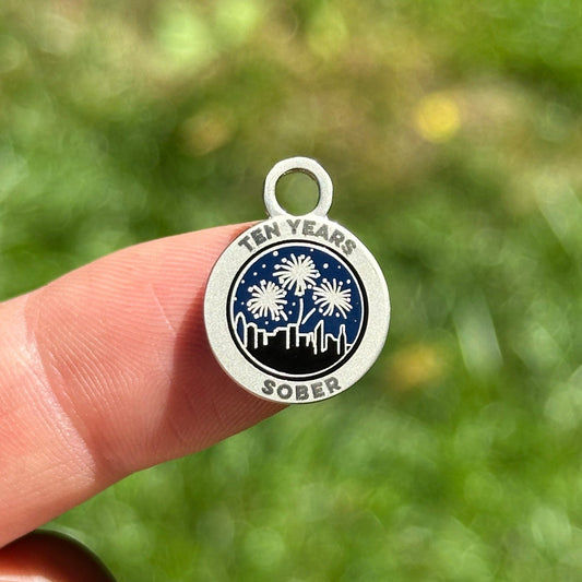Ten Years Sober sobriety token - The Achieve Mint
