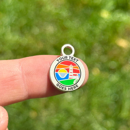 Custom color Sunset Lighthouse achievement token