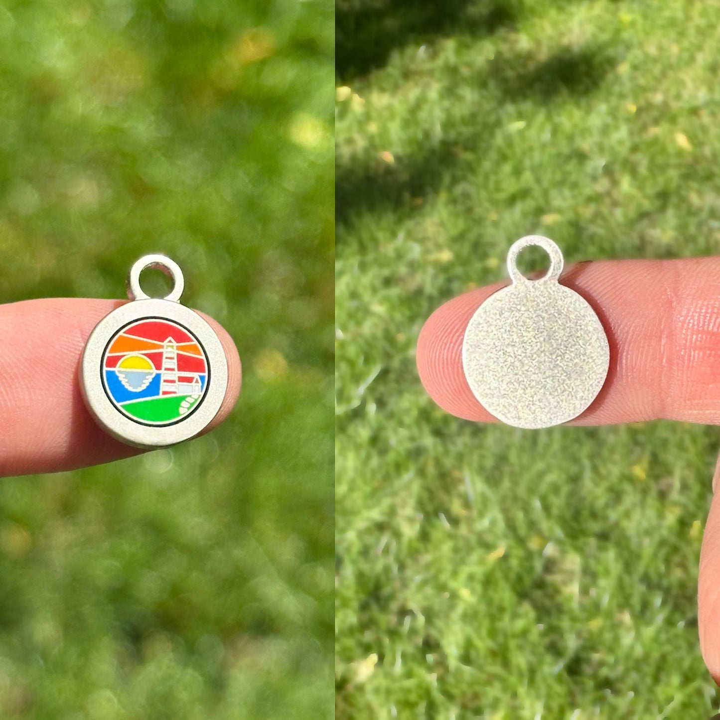 Custom color Sunset Lighthouse achievement token