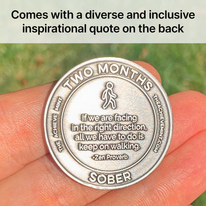 Two Months Sober sobriety coin - The Achieve Mint